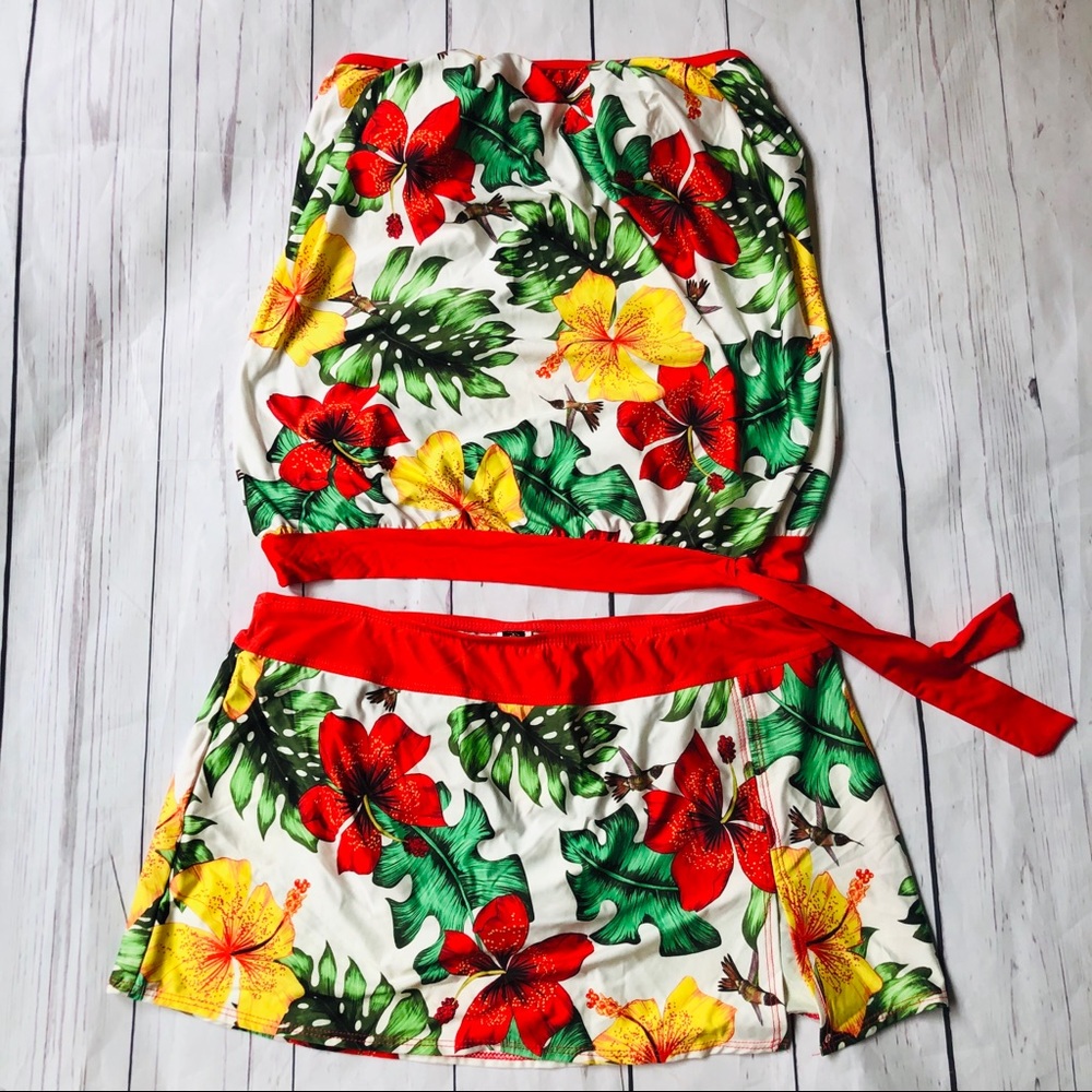Athena Strapless Blousson Tankini 2 Piece